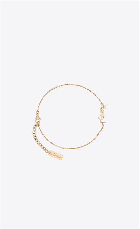 ysl charm bracelet gold